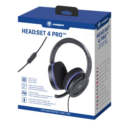 Slušalice sa mik. za PS4 PRO - snakebyte PS4 HEAD:SET 4 PRO